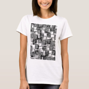 モノクロ正方形 Tシャツ