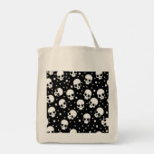 モノクロ水玉模様スカル トートバッグ (裏面)