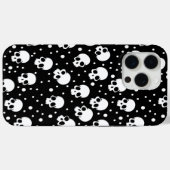 モノクロ水玉模様スカル Case-Mate iPhoneケース (裏面 (横))