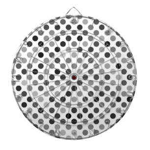 モノクロ水玉模様パターン（白黒ドット） ダーツボード