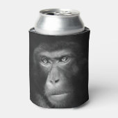 モノクロ油サル芸術的、抽象化 缶クーラー (缶正面)