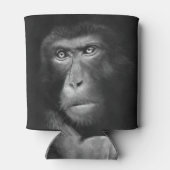 モノクロ油サル芸術的、抽象化 缶クーラー (裏面)