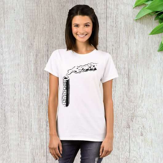 モノクロ煙突ポリューションスケッチ Tシャツ