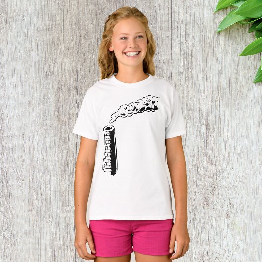 モノクロ煙突ポルノスケッチ Tシャツ
