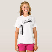 モノクロ煙突ポルノスケッチ Tシャツ (正面フル)