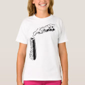 モノクロ煙突ポルノスケッチ Tシャツ (正面)