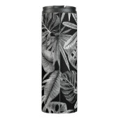 モノクロ熱帯、水の色の葉テクスチャ。 タンブラー (裏面)