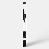 モノクロ猫デザイン iPhoneケース (左側面)