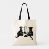 モノクロ猫トートバッグ トートバッグ (裏面)