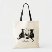 モノクロ猫トートバッグ トートバッグ (正面)