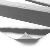 モノクロ白黒アロエプラント葉 ポスター (角)