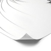 モノクロ白黒ペット猫の写真 ポスター (角)