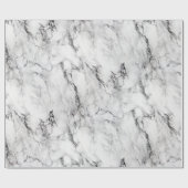 モノクロ白黒大理石テクスチャ ラッピングペーパー (フラット)