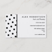 モノクロ白黒水玉模様 名刺 (裏面)