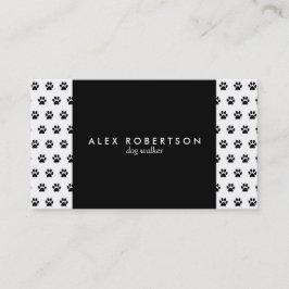 モノクロ白黒足のプリント 名刺