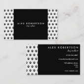 モノクロ白黒足のプリント 名刺 (正面/裏面)