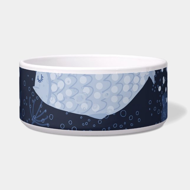 モノクロ睡眠魚、暗いパターン。 ボウル (正面)