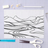 モノクロ禅の静けティッシュペーパー 薄葉紙 (クラフト)