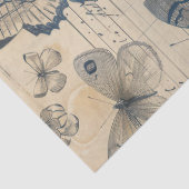 モノクロ紙蝶バラ 薄葉紙 (詳細)