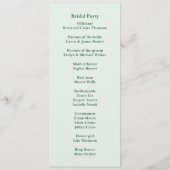 モノクロ素朴フローラ結婚式 プログラム (裏面)