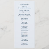 モノクロ素朴フローラ結婚式 プログラム (裏面)