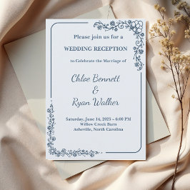 モノクロ素朴フローラ結婚披露宴 招待状