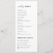 モノクロ結婚式典礼 プログラム (裏面)