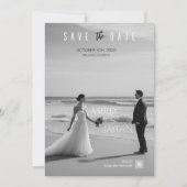 モノクロ結婚式招待状 招待状 (正面)