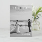 モノクロ結婚式招待状 招待状 (スタンド正面)