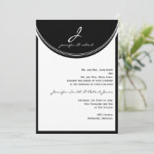 モノクロ結婚式招待状 招待状 (スタンド正面)