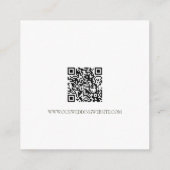 モノクロ結婚式QRコード詳細カード エンクロージャーカード (裏面)