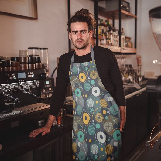 モノクロ織物 エプロン