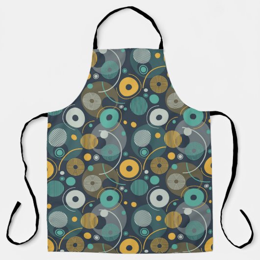 モノクロ織物 エプロン (正面)