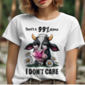 モノクロ美しい：白黒のパイ付き牛 Tシャツ