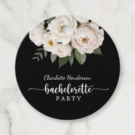 モノクロ花のバチェロレッテパーティー フェイバータグ
