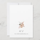 モノクロ花柄結婚式3 招待状 (裏面)