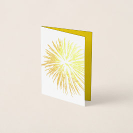 モノクロ花火シルエット 箔カード