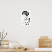 モノクロ芸者 ポスター (キッチン)