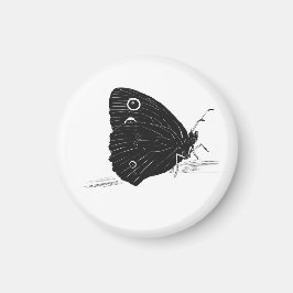 モノクロ蝶 マグネット