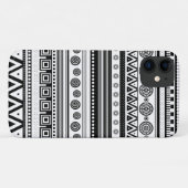 モノクロ装飾アステカ模様 Case-Mate iPhoneケース (裏面(横))