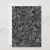 モノクロ誕生日招待状 – 白黒 招待状 (裏面)