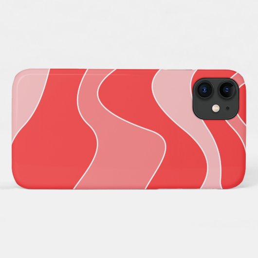 モノクロ赤波iPhoneケース Case-Mate iPhoneケース (裏面(横))