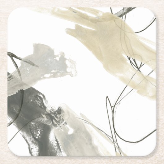 モノクロ運動量 スクエアペーパーコースター (正面)