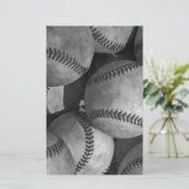 モノクロ野球 便箋 (スタンド正面)