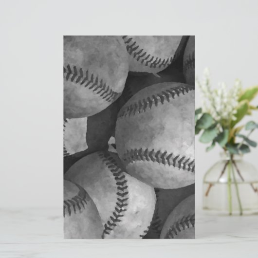 モノクロ野球 便箋 (スタンド正面)