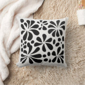 モノクロ開花枕 クッション (ブランケット)