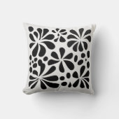 モノクロ開花枕 クッション (正面)