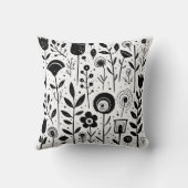 モノクロ開花 クッション (裏面)