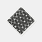 モノクロ雪星のお祭り柄パーティー紙 スタンダードカクテルナプキン (角)