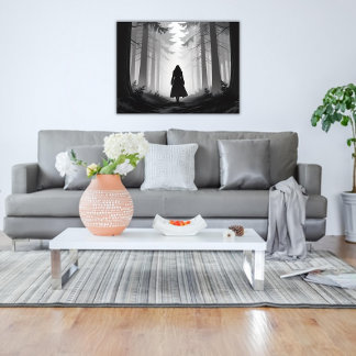 モノクロ静謐な森の散歩 ポスター